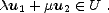 λu1 + μu2 ∈ U .